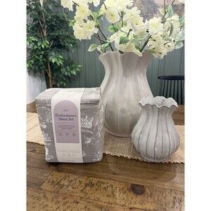 King Threshold Performance 400 Thread Count Sheet Set Cotton Sateen NEW